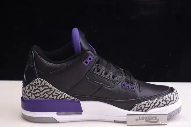 Cheap Husky Jordan Purple CT8532-050 3 Air Court Black Retro 0516